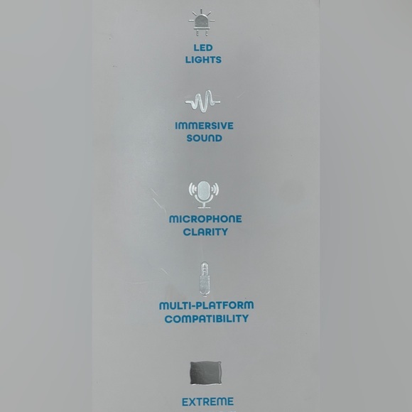 PBX Mantis Pro Gaming Headset White LED LIGHT MICROPHONE MULTI PLATFORM - Picture 5 of 5